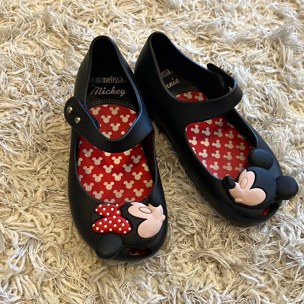Mini Melissa Disney Minnie Mickey shoes size 9